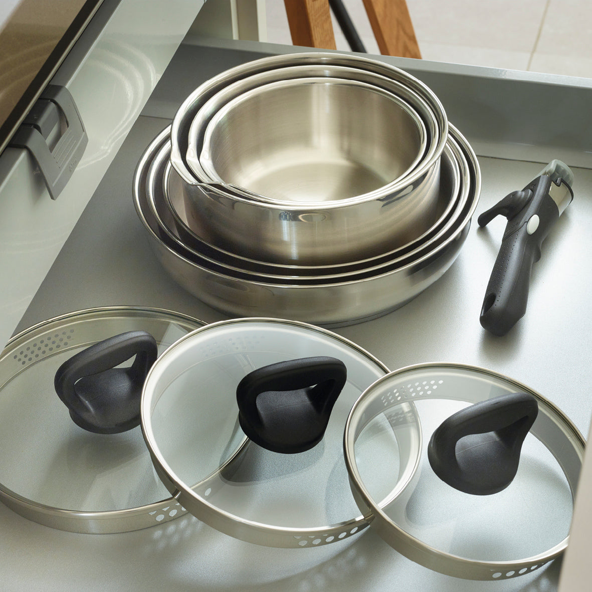 Frypan Amo - Stainless steel - Silver