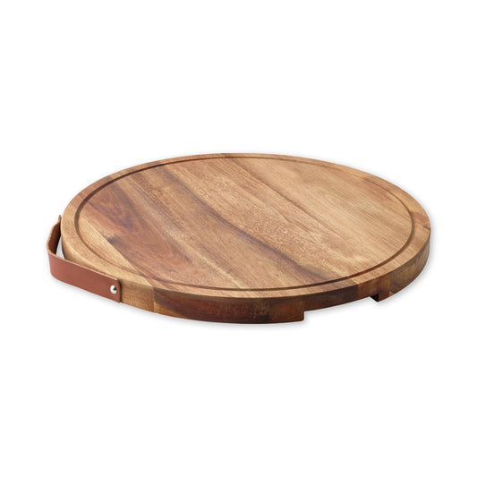Round & reversible serving platter & cutting board