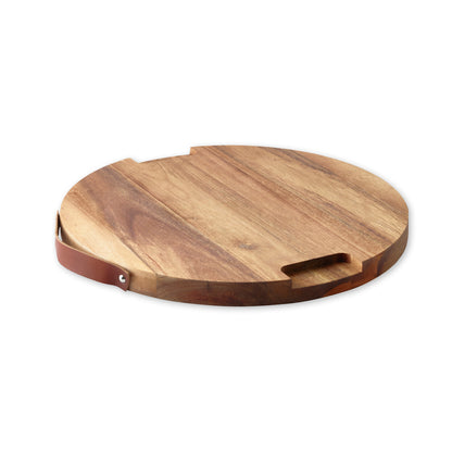 Round & reversible serving platter & cutting board