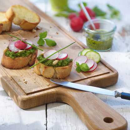 Rectangular and reversible serving & cutting board