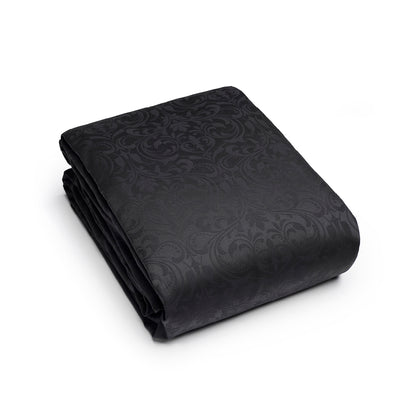 Nappe tissé Jacquard Fleurette - 170 x 250 cm - Gris foncé