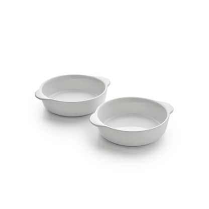 Set de 2 coupelles crème brûlée en céramique – blanc