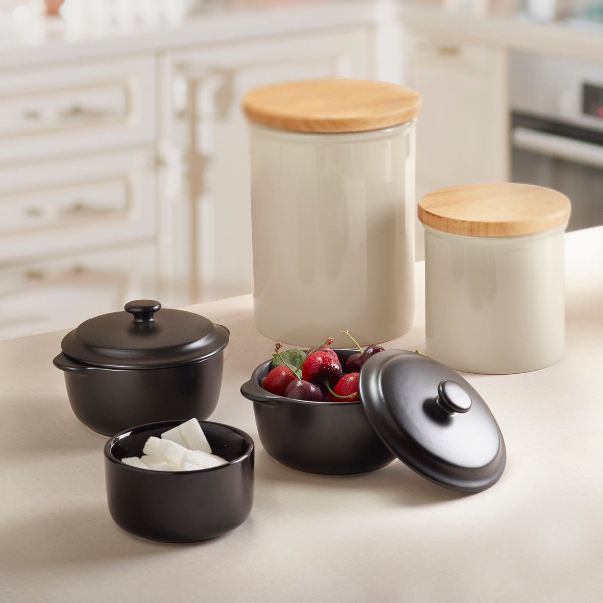 Set de 4 ramequins en céramique – noir