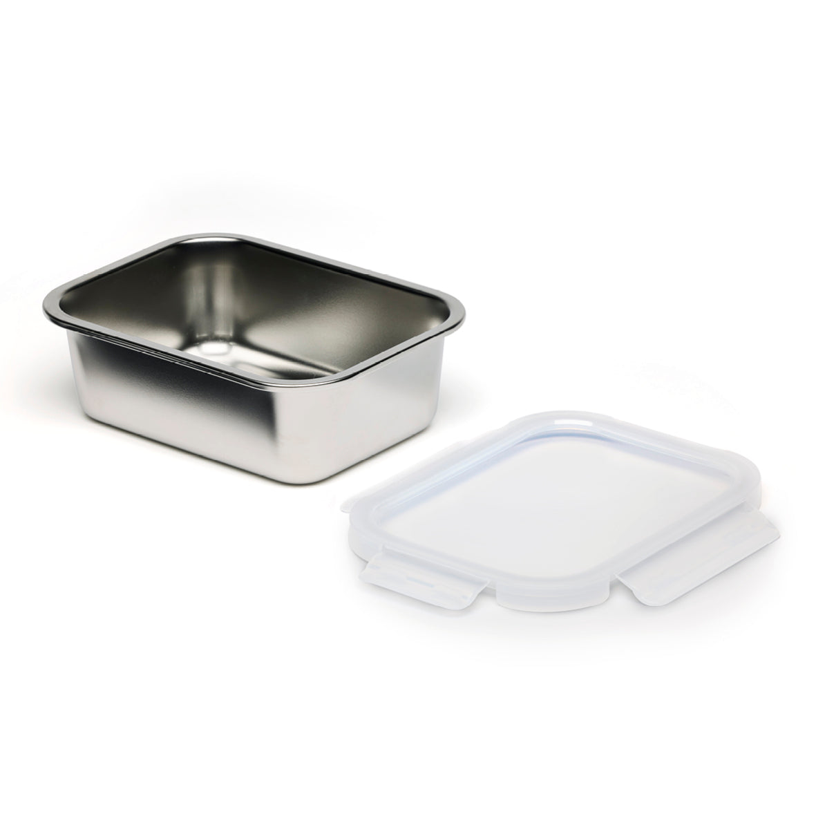 Set de 3 boîtes de conservation en acier inoxydable avec couvercles 