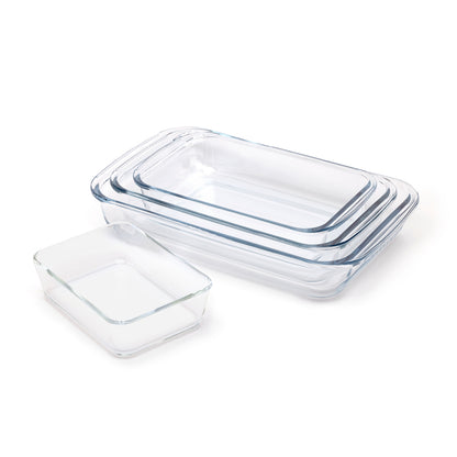 Set de 4 plats à four en verre 