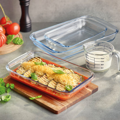 Set de 4 plats à four en verre 