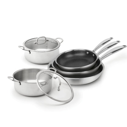 Triply cookware set 9 pieces - Silver