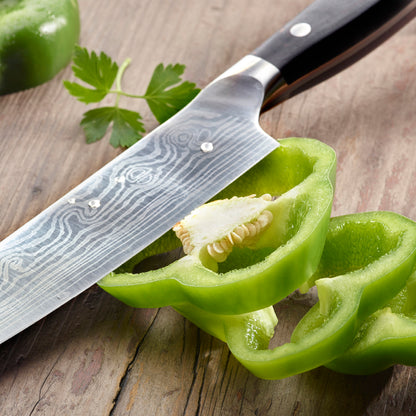 Set de 3 couteaux - design damascus