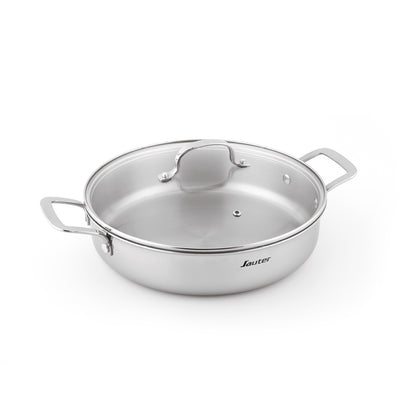 Triply skillet with lid - Silver
