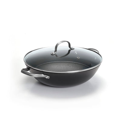 Wok pan with lid - Black