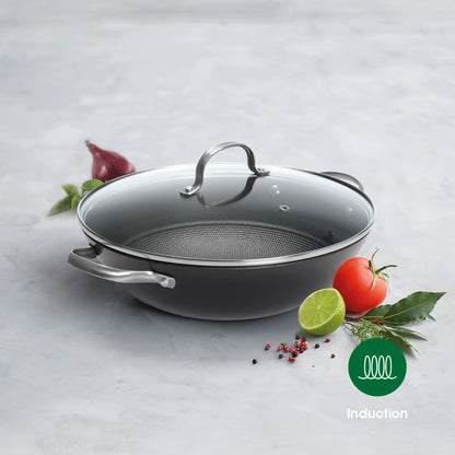 Wok pan with lid - Black