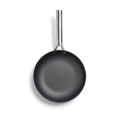 Set de 3 poêles en fonte avec nid d'abeille - Noir - 20 + 24 + 28 cm