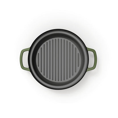 Stackable cast iron set 4 pieces green