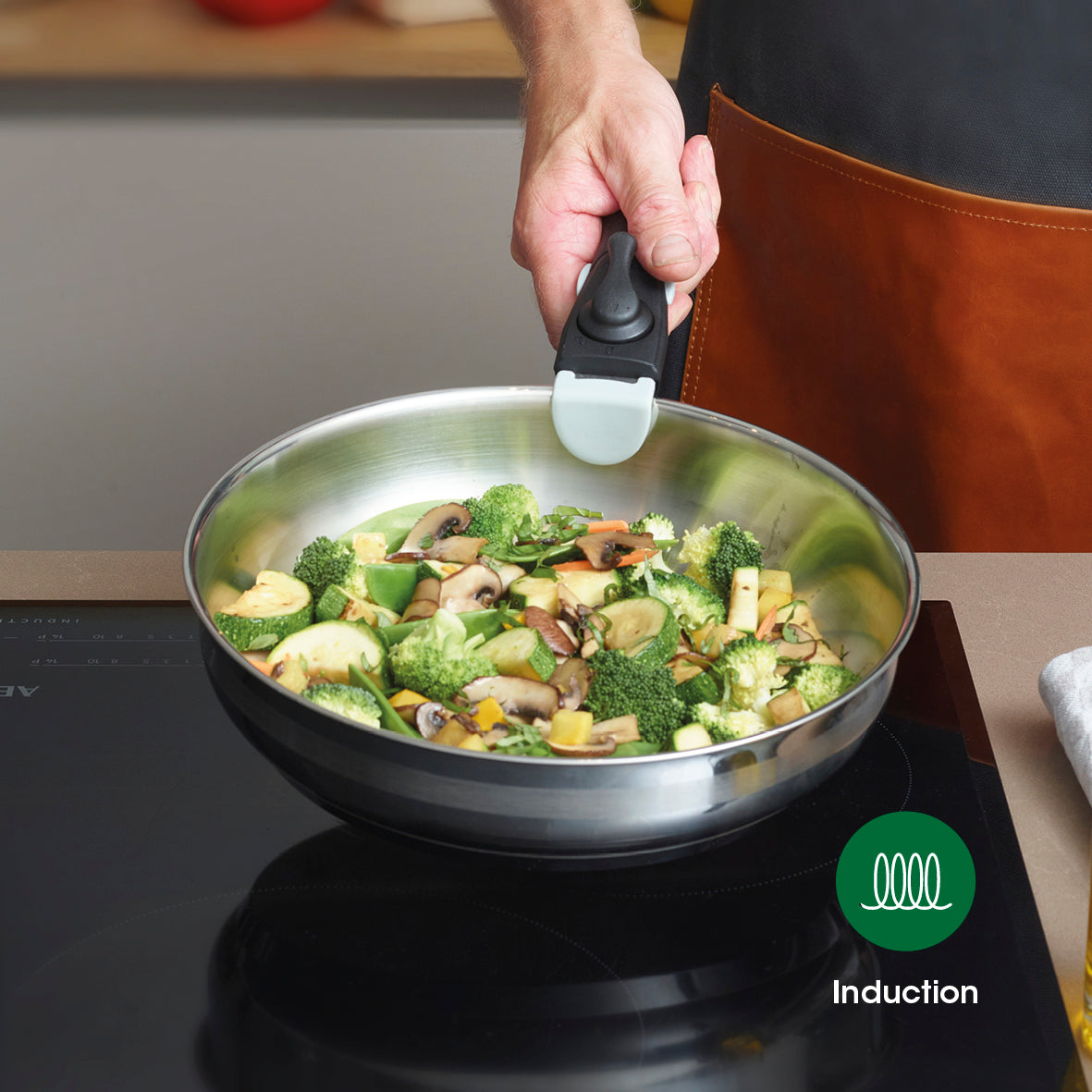 Frypan Amo in stainless steel - Silver