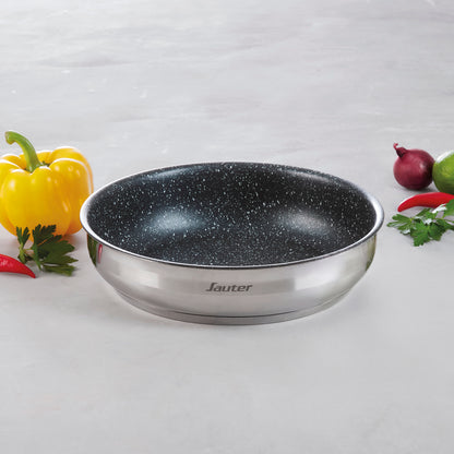 Frypan Amo ceramic stainless steel - Silver