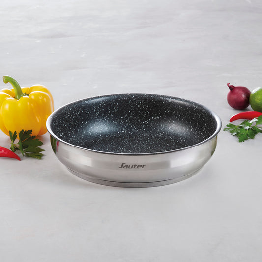 Frypan Amo ceramic stainless steel - Silver