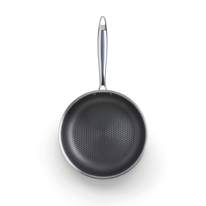 Set of 2 triply frypans with non-stick honeycomb coating - Multinox pro ceramic - Silver - 24 + 28 cm