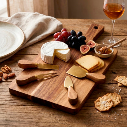 Cutting board in acacia - light brown - 40 x 20.5 x 1.5 cm