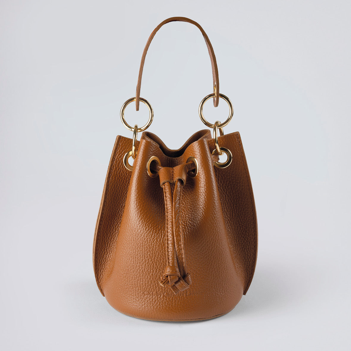 Leather bucket bag Celestins Cognac