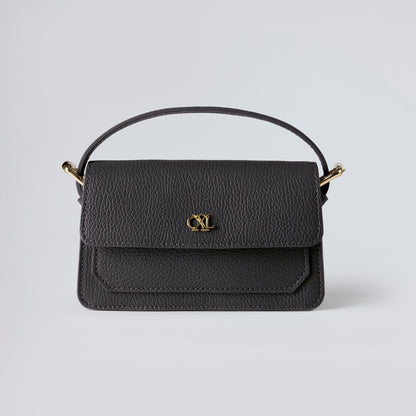 Small leather handbag Odeon Black