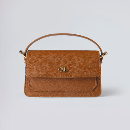 Small leather handbag Odeon Cognac