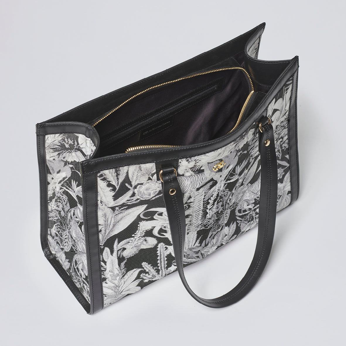 Handbag in jacquard Zanzibar - Apolline Black