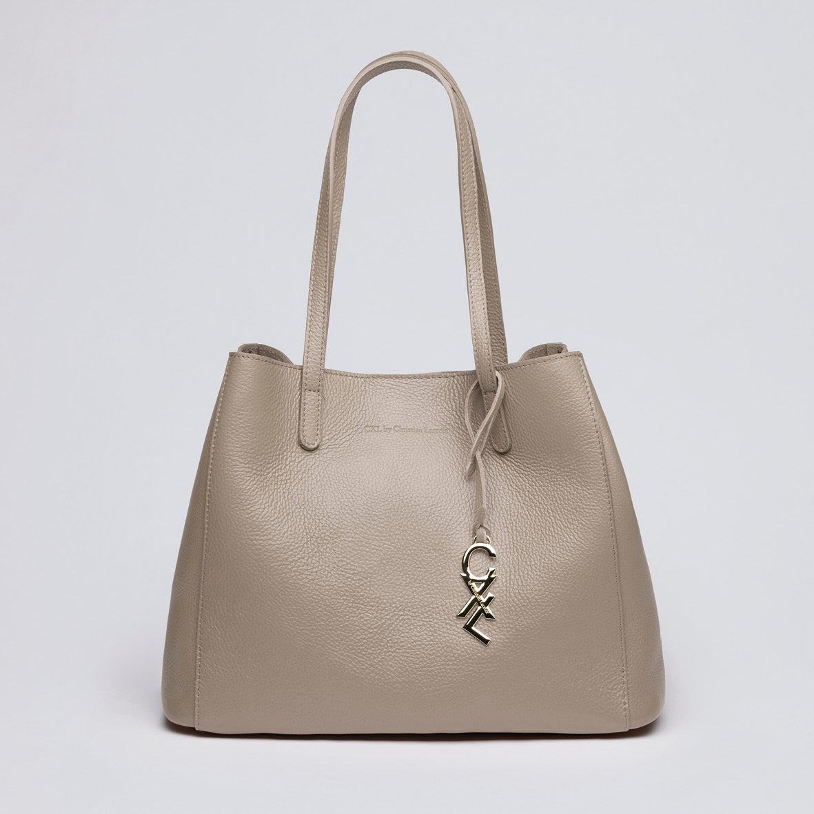 Leather handbag - Alesia Nude