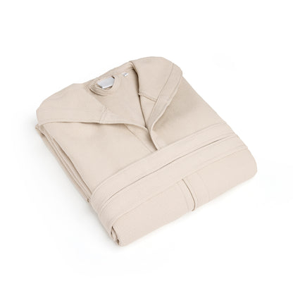 Peignoir avec capuche - Nid d'abeille Taupe