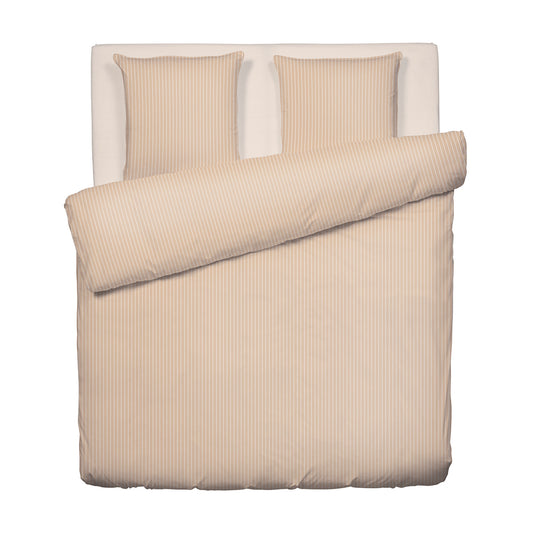 Duvet cover + pillowcase(s) cotton yarn dyed - Achile Taupe 260 x 240 cm + 2 x (63 x 63 cm)
