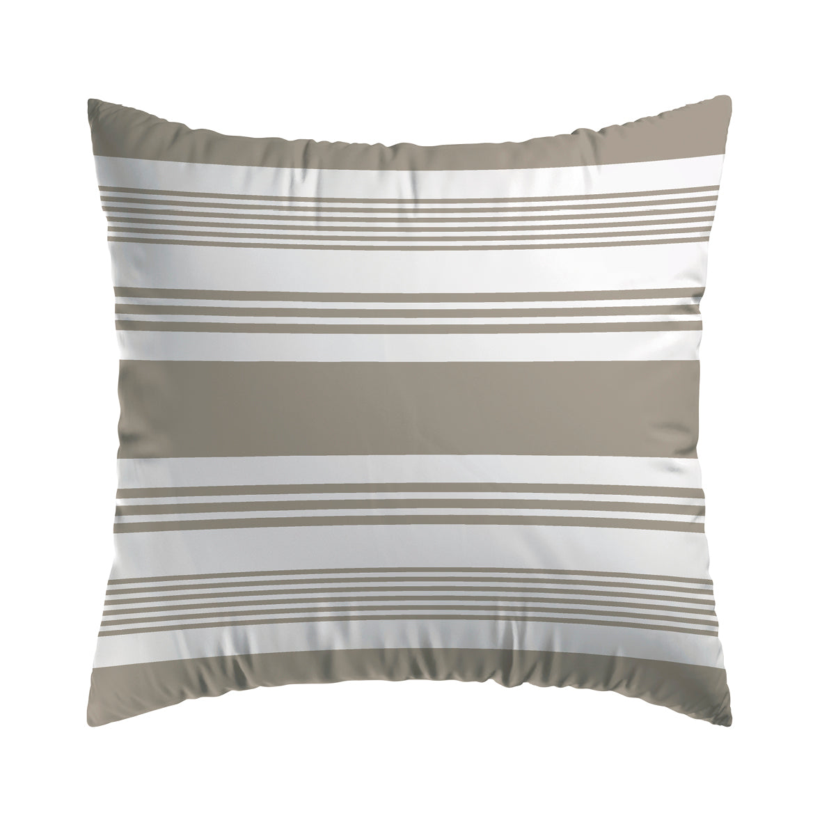 Pillowcase(s) cotton satin - Sylvestre Taupe 2 x (63 x 63 cm)
