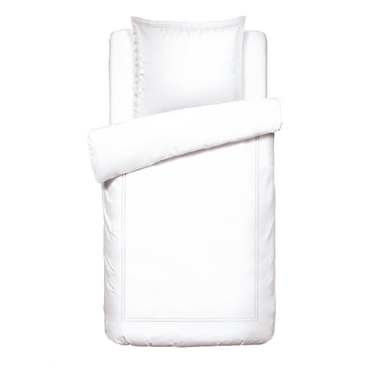 Duvet cover + pillowcase(s) cotton satin - Bastia White / White