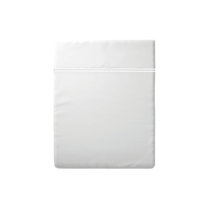 Flat sheet cotton satin - Bastia White / White