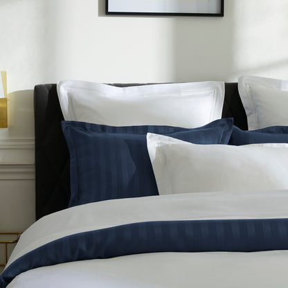 Flat sheet cotton satin - Bastia White / White