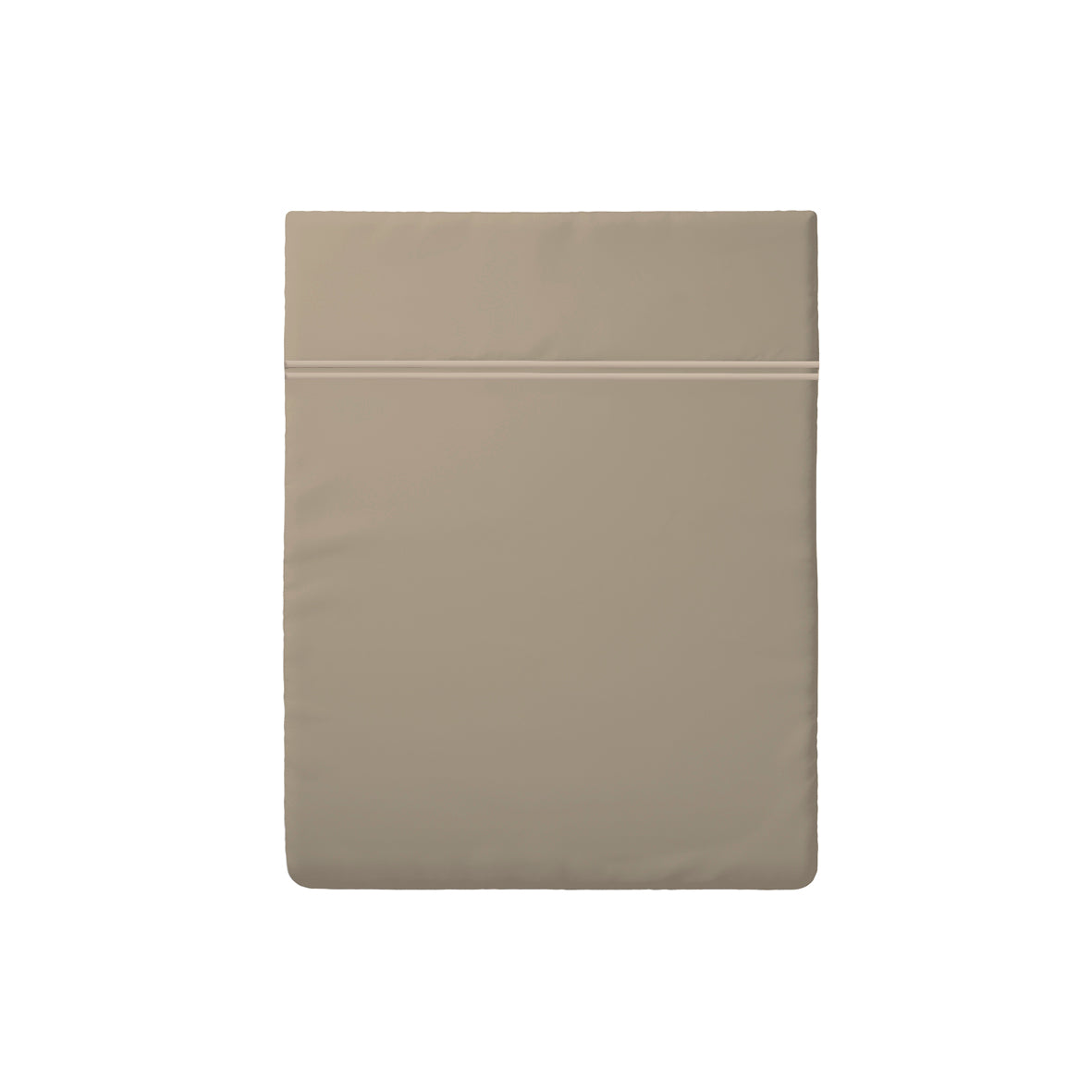 Flat sheet cotton satin - Bastia Taupe / Taupe