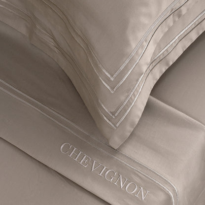 Sheet set cotton satin - Bastia Taupe / Taupe