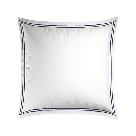 Pillowcase(s) cotton satin - Bastia Dark blue / White