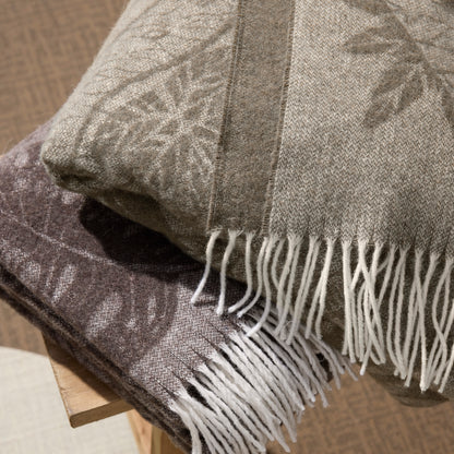 Plaid tissé Araçari Taupe - 130 x 180 cm