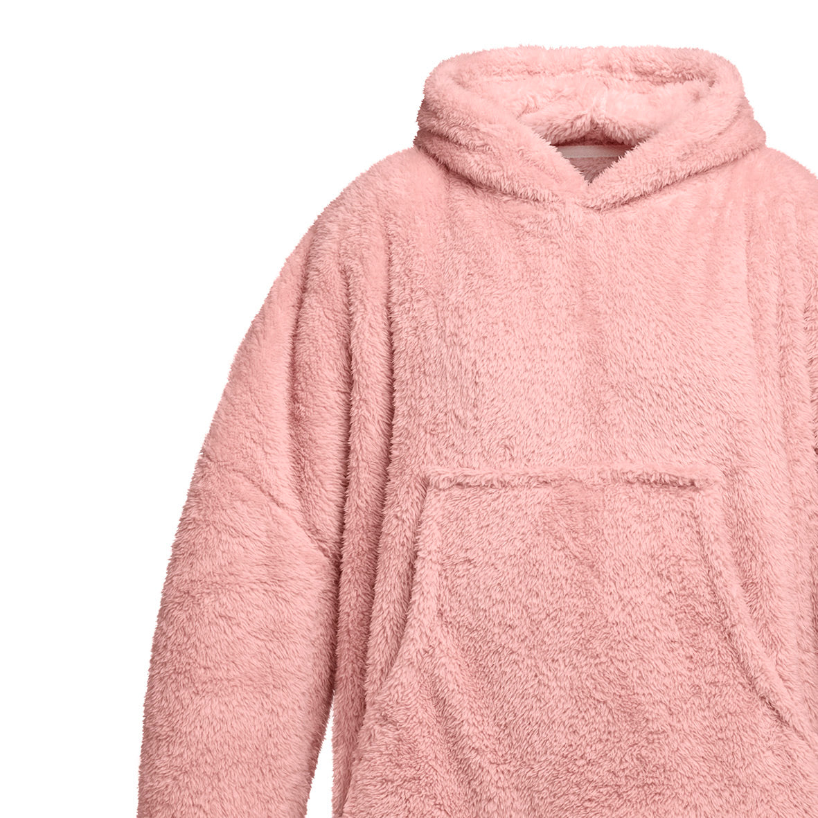 Hoodie blanket fleece - Light pink