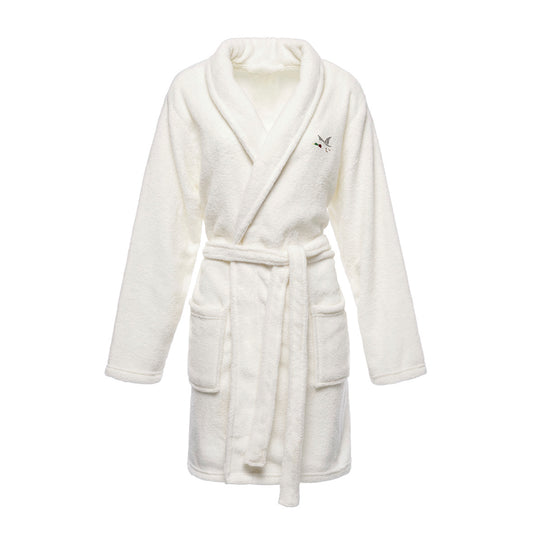 Robe de chambre en fleece extra chaud : Blanc cassé