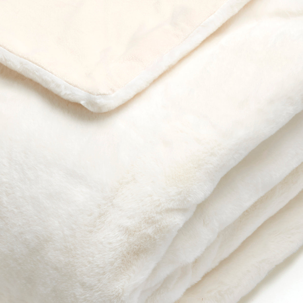 Plaid imitation fourrure - Blanc - 130 x 180 cm