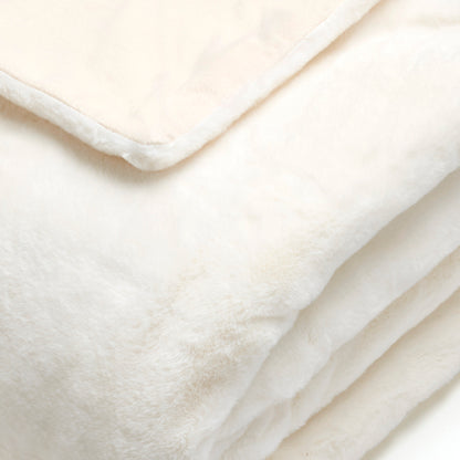 Plaid imitation fourrure - Blanc - 130 x 180 cm