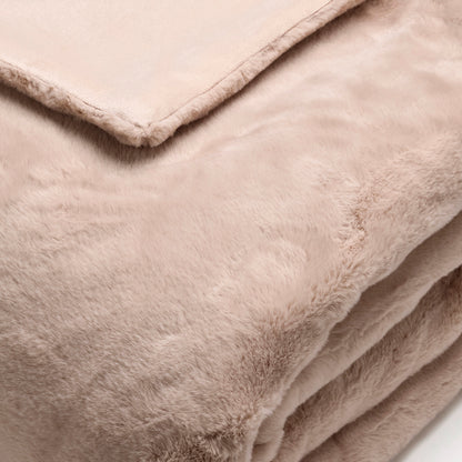 Plaid imitation fourrure   Beige - 130 x 180 cm