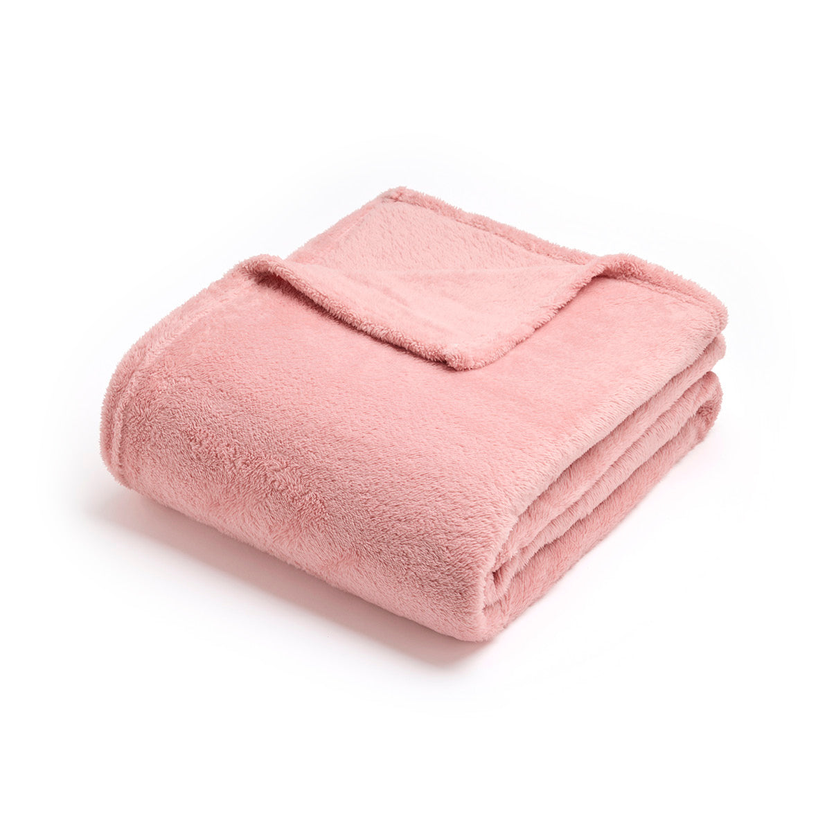 Plaid en polaire  Rose clair - 180 x 220 cm