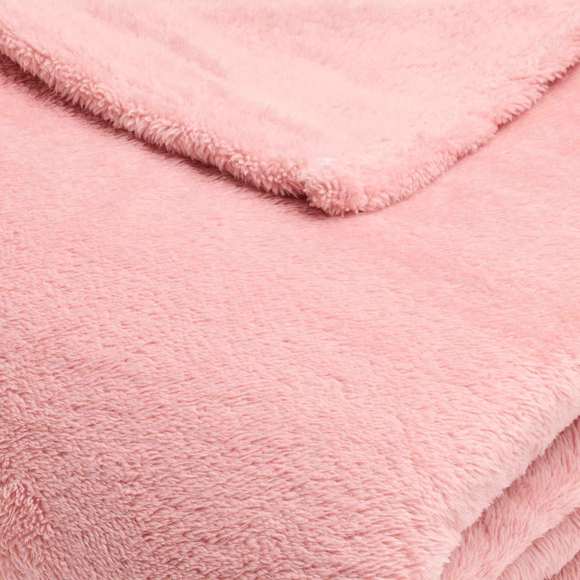 Plaid en polaire  Rose clair - 180 x 220 cm