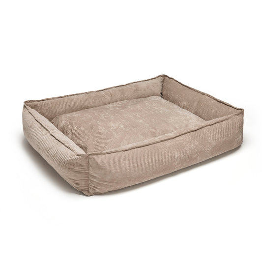 Panier pour chien velours côtelé - Taupe