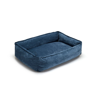 Panier pour chien velours côtelé - Bleu