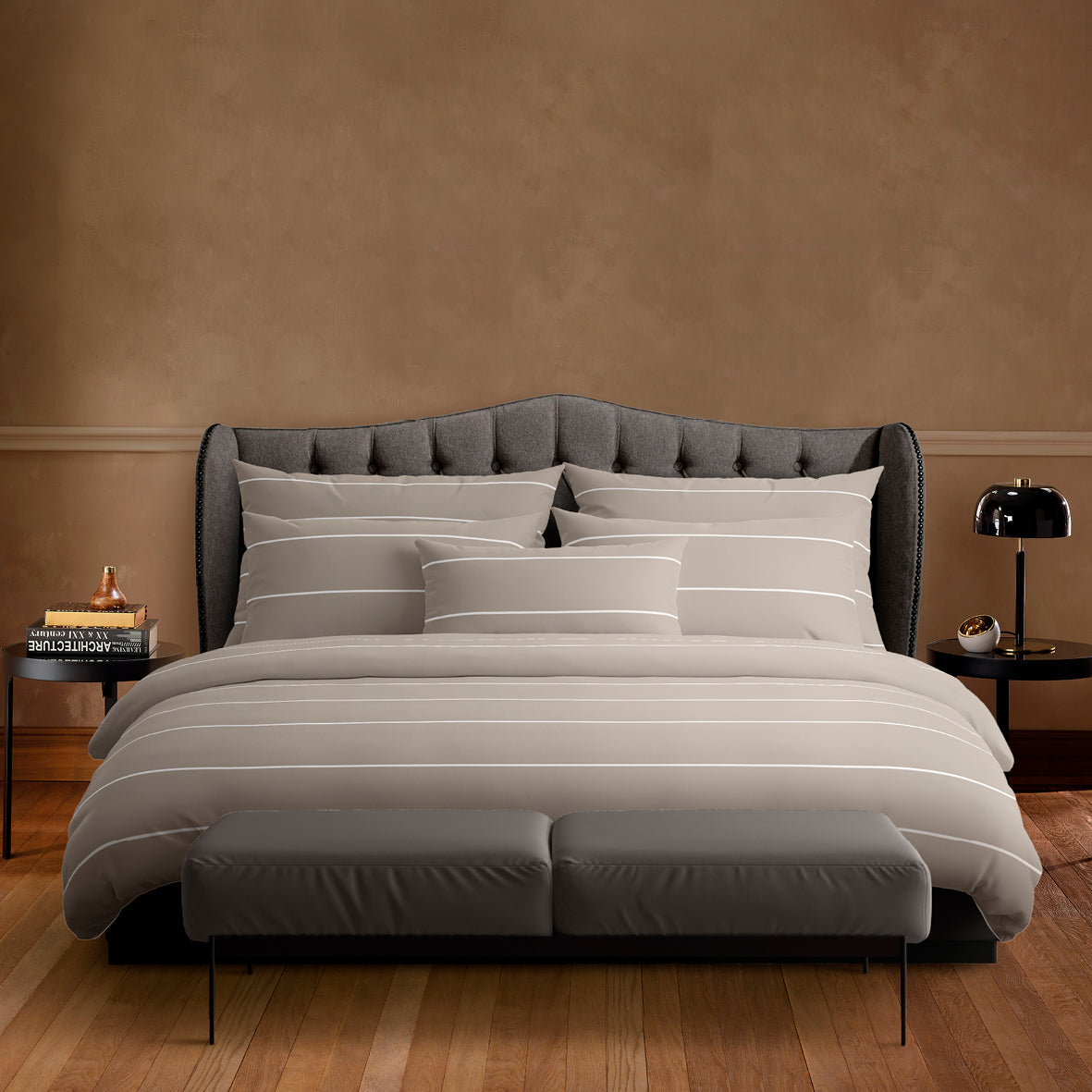 Pillowcase(s) cotton satin - Charles Taupe