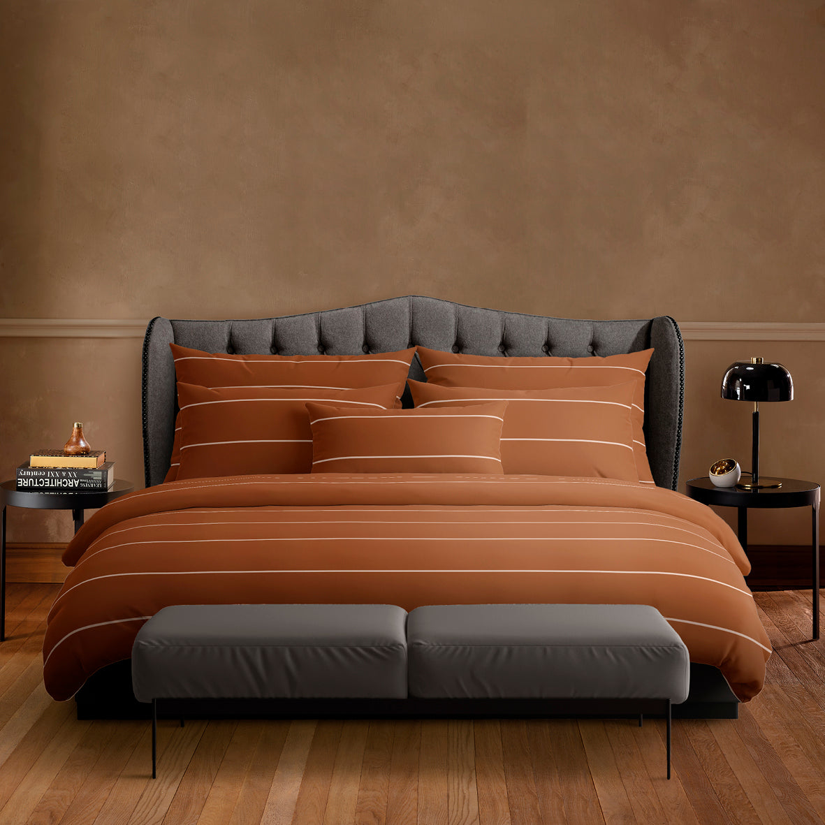 Flat sheet cotton satin - Charles Brown