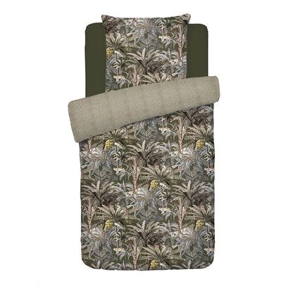 Duvet cover + pillowcase(s) cotton satin - Sauvage Green