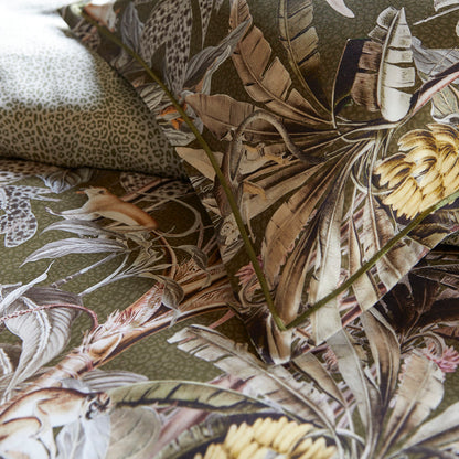 Duvet cover + pillowcase(s) cotton satin - Sauvage Green